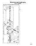BRAKE AND DRIVE TUBE Diagram and Parts List for LA9480XWG0  Whirlpool Washer