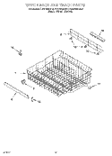 UPPER RACK AND TRACK Diagram and Parts List for KUDR24SEBL0  KitchenAid Dishwasher