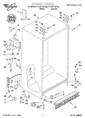 CABINET, LITERATURE Diagram and Parts List for 4YED27DQFN03  Whirlpool Refrigerator