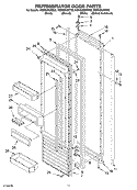 REFRIGERATOR DOOR PARTS Diagram and Parts List for KSSS36QKB02  KitchenAid Refrigerator