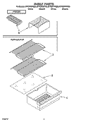SHELF PARTS, OPTIONAL PARTS Diagram and Parts List for ET4CSKYKQ03  Whirlpool Refrigerator