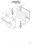 DOOR PARTS, OPTIONAL PARTS (NOT INCLUDED) Diagram and Parts List for TEP315RW2  Estate Range