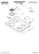 COOKTOP PARTS Diagram and Parts List for IER310RW1  Inglis Range