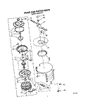 PUMP AND MOTOR Diagram and Parts List for WU4406V3  Roper Dishwasher