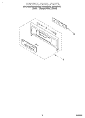 CONTROL PANEL Diagram and Parts List for RBD245PDQ9  Whirlpool Wall Oven