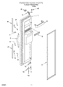 FREEZER DOOR Diagram and Parts List for 7GD25DFXFW02  Whirlpool Refrigerator