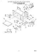 MAGNETRON AND AIR FLOW Diagram and Parts List for MH9115XBB2  Whirlpool Microwave
