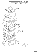 REFRIGERATOR SHELF PARTS Diagram and Parts List for ED5CHQXKB03  Whirlpool Refrigerator