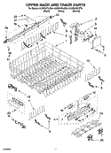 UPPER RACK AND TRACK PARTS Diagram and Parts List for KUDS01DLWH6  KitchenAid Dishwasher