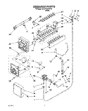 ICEMAKER Diagram and Parts List for 3XARG497WP00  Whirlpool Refrigerator