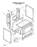 EXTERNAL OVEN Diagram and Parts List for FGC355VL1  Whirlpool Range
