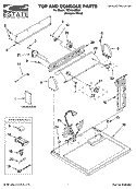 TOP AND CONSOLE PARTS Diagram and Parts List for TEDX540RQ0  Estate Dryer