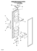 FREEZER DOOR PARTS Diagram and Parts List for IS25AFXRD02  Inglis Refrigerator