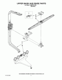 UPPER WASH AND RINSE PARTS Diagram and Parts List for KUDE70CVSS0  KitchenAid Dishwasher