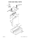 DOOR AND PANEL PARTS Diagram and Parts List for KUDC10IXBL8  KitchenAid Dishwasher