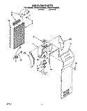 AIR FLOW Diagram and Parts List for ED20PKXBN00  Whirlpool Refrigerator