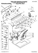 TOP AND CONSOLE PARTS Diagram and Parts List for KGYS750LT2  KitchenAid Dryer