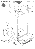 CABINET, LITERATURE Diagram and Parts List for 4KSRS22CHT02  KitchenAid Refrigerator