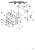 FREEZER DOOR Diagram and Parts List for 8ET18NKXAG02  Whirlpool Refrigerator