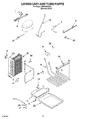 LOWER UNIT AND TUBE PARTS Diagram and Parts List for KSSP36QKS02  KitchenAid Refrigerator