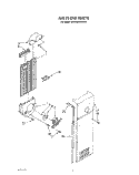 AIR FLOW Diagram and Parts List for JWARG480PW01  Whirlpool Refrigerator