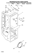 REFRIGERATOR LINER PARTS Diagram and Parts List for KSRS25CKWH03  KitchenAid Refrigerator