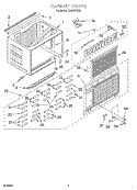 CABINET Diagram and Parts List for CA24WCK0  Crosley Air Conditioner