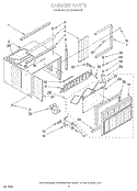 CABINET Diagram and Parts List for BHAC1000XS2  Whirlpool Air Conditioner