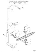UPPER WASH AND RINSE Diagram and Parts List for KUDS25SHWH0  KitchenAid Dishwasher
