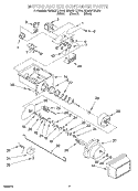 MOTOR AND ICE CONTAINER Diagram and Parts List for GD25BFCHT00  Whirlpool Refrigerator