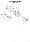 PUMP AND MOTOR PARTS Diagram and Parts List for DU811SWLU0  Whirlpool Dishwasher