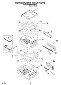 Part Location Diagram of WP2222593 Whirlpool Door Shelf Bin