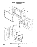 DOOR AND LATCH Diagram and Parts List for MW8400XS1  Whirlpool Microwave