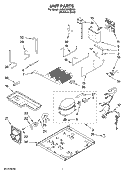 UNIT PARTS Diagram and Parts List for JUD278DBES00  Jenn-Air Refrigerator