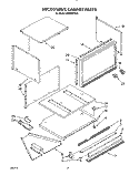 MICROWAVE CABINET Diagram and Parts List for RM288PXV6  Whirlpool Microwave Oven Combo