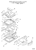 REFRIGERATOR SHELF Diagram and Parts List for KSRS25QFAL00  KitchenAid Refrigerator