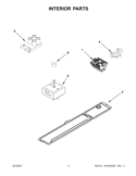 INTERIOR PARTS Diagram and Parts List for WCE52424AB0  Whirlpool Cooktop