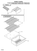 SHELF, OPTIONAL Diagram and Parts List for ET4CSKYKT01  Whirlpool Refrigerator