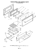 OVEN DOOR AND BROILER Diagram and Parts List for SF310PERW4  Whirlpool Range