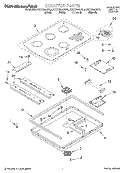 SECTION Diagram and Parts List for KECC568GAL0  KitchenAid Cooktop