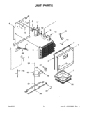 UNIT PARTS Diagram and Parts List for EV180NZBQ00  Whirlpool Freezer