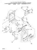 DISPENSER FRONT Diagram and Parts List for KSRS25IKBL00  KitchenAid Refrigerator