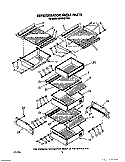 REFRIGERATOR SHELF Diagram and Parts List for KSRF42DTX20  KitchenAid Refrigerator