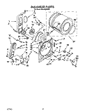BULKHEAD Diagram and Parts List for RGL3422AL0  Roper Dryer