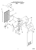 AIR FLOW Diagram and Parts List for 4KSRS27QFW00  KitchenAid Refrigerator