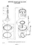 AGITATOR, BASKET AND TUB Diagram and Parts List for LA7800XSW0  Whirlpool Washer