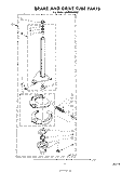 BRAKE AND DRIVE TUBE Diagram and Parts List for LA6000XPW2  Whirlpool Washer