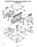 CONTROL PANEL AND FAN ASSEMBLY Diagram and Parts List for RB160PXL0  Whirlpool Wall Oven