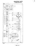 GEARCASE Diagram and Parts List for LA5700XPW0  Whirlpool Washer
