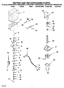 MOTOR AND ICE CONTAINER PARTS Diagram and Parts List for KSRA25CNSS01  KitchenAid Refrigerator